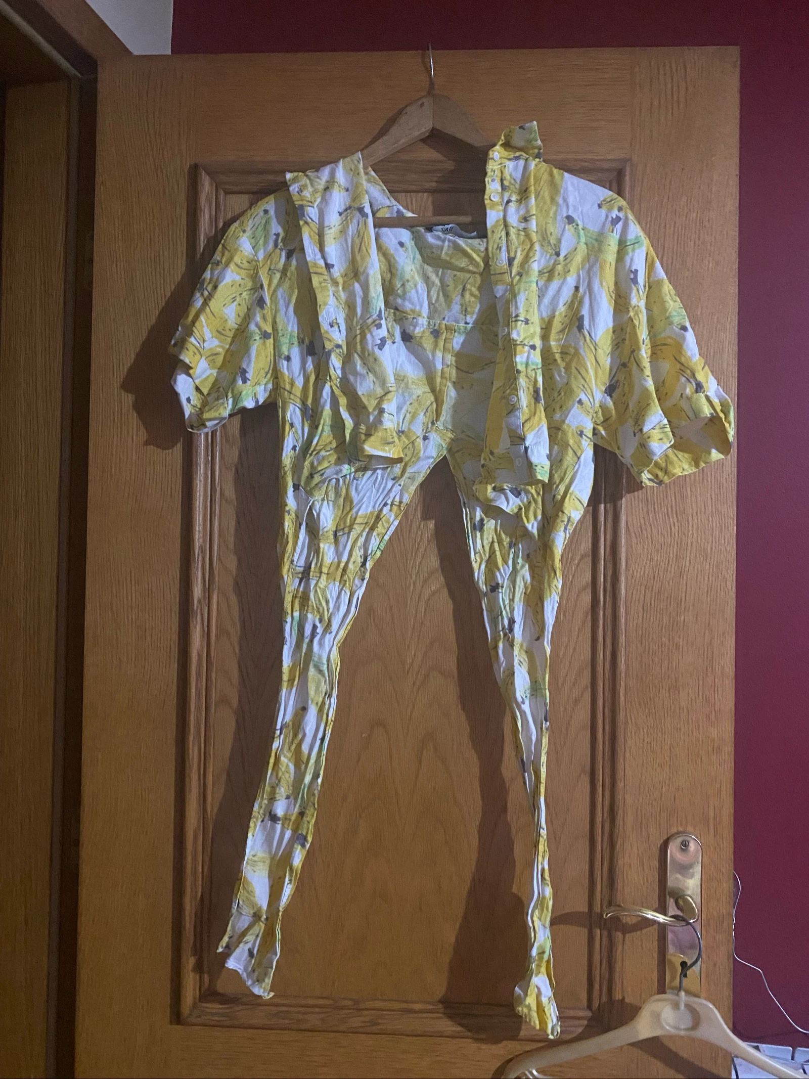 Camisa curta de verão estampada Zara tamanho L